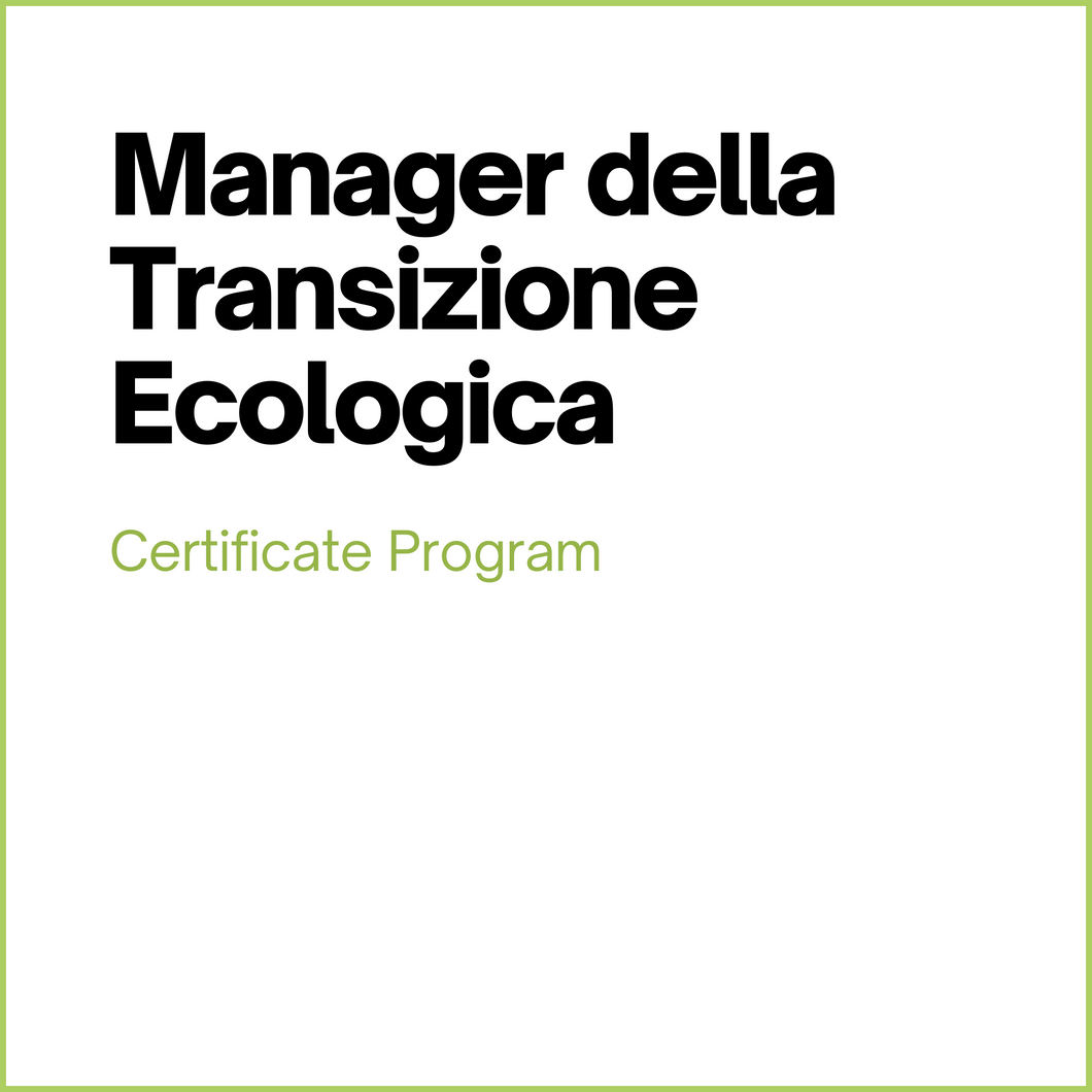 Manager della Transizione Ecologica